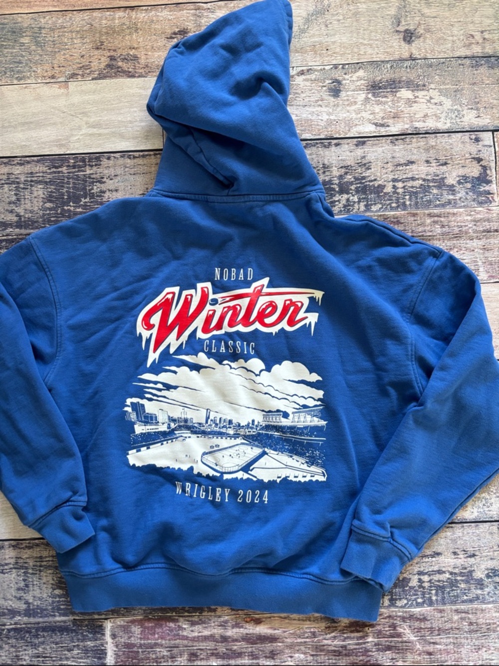 Winter Classic Wrigley 2024 Blue Graphic Hoodie